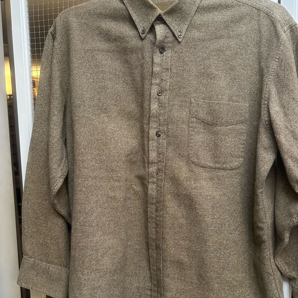 St. John's Bay Men's Tan Casual Button Down Shirt